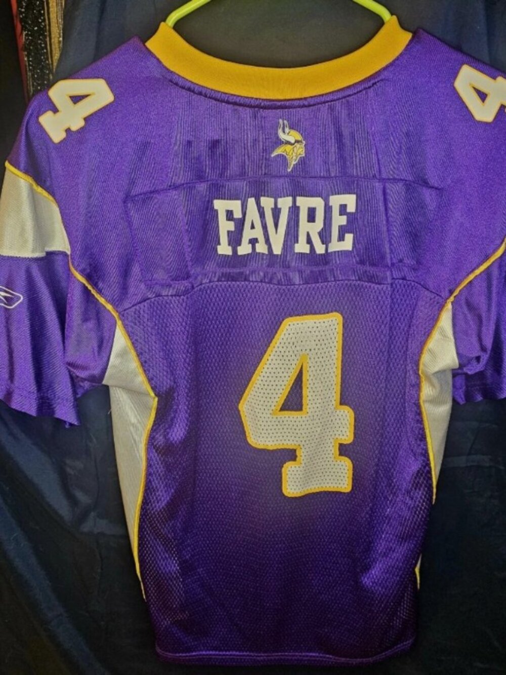 Reebok NFL Minnesota Vikings Brett Favre #4 Purple Football Jersey Youth L 14-16
